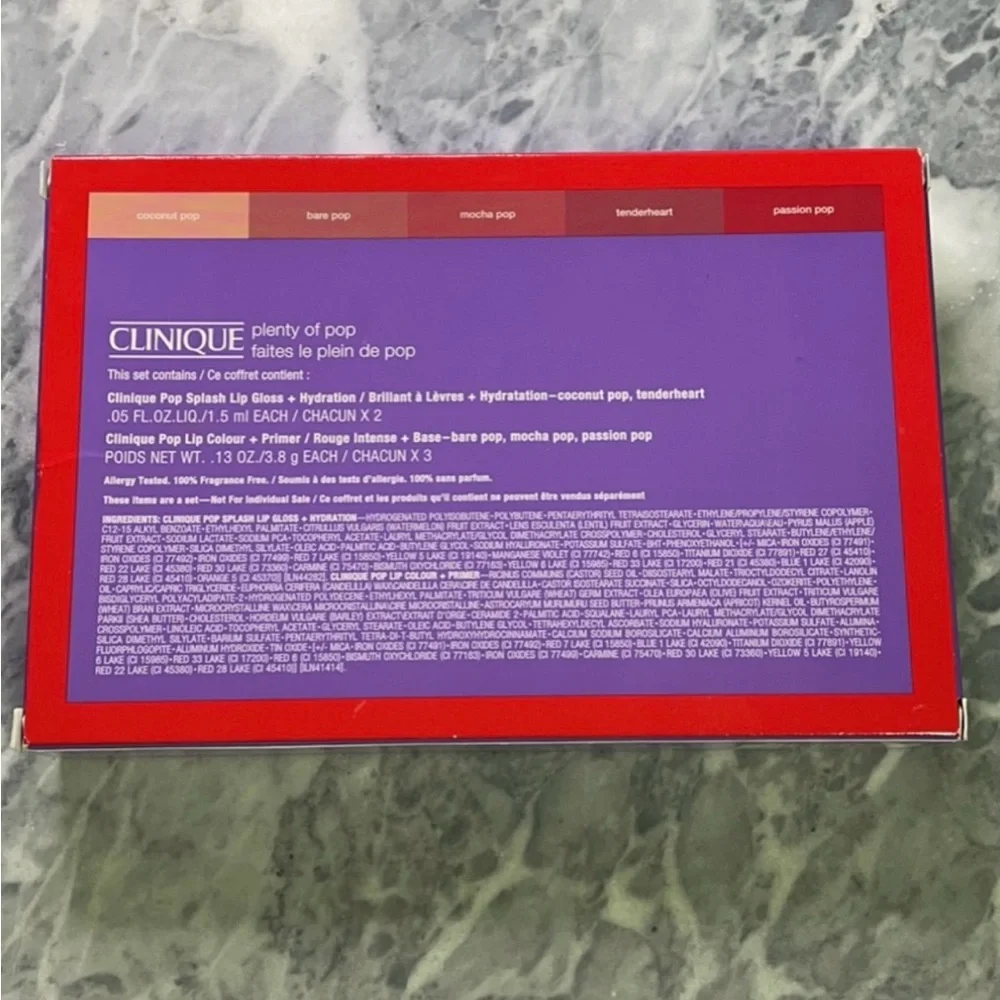 New‎ Clinique Plenty of Pop Lip Gloss Lipstick Set